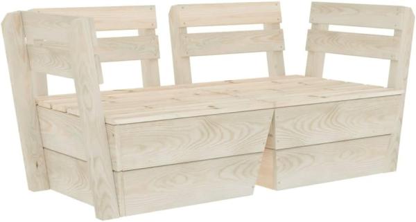 vidaXL Garten-Palettensofa 2-Sitzer Impregniertes Fichtenholz 3063708