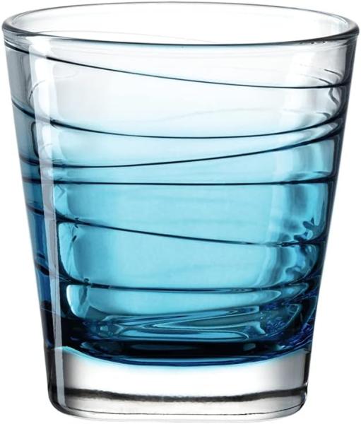 Leonardo Trinkglas Vario Struttura, Becher, Wasserglas, Kalk-Natron Glas, blau, 250 ml, 026838