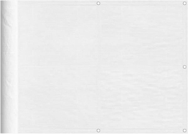 vidaXL Balkon-Sichtschutz Weiß 75x700 cm 100 % Polyester-Oxford 4000088