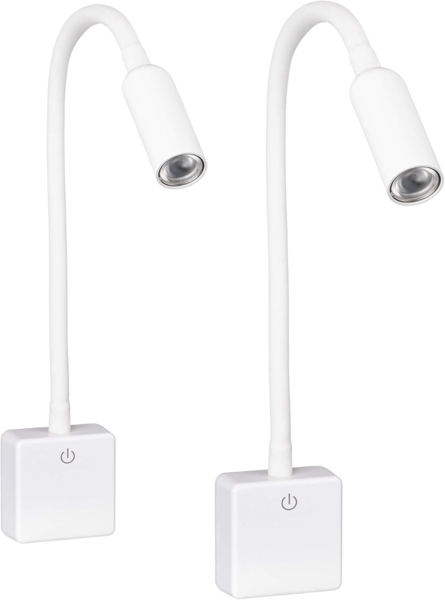 SEBSON LED Steckdosenleuchte 2x LED Steckdosenlampe dimmbar und flexibel - 4W 230lm neutralweiß, LED fest integriert, neutralweiß