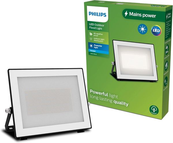 Philips Wandleuchten Lois 50 W Wandbeleuchtung für den Außenbereich Schwarz Metall IP65 Garten Terrasse I