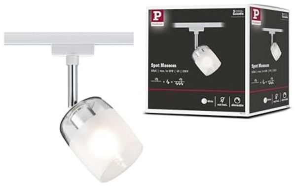 Paulmann 95343 URail Spot Blossom Weiß Klar-/Satinglas ohne Leuchtmittel, max. 10W G9