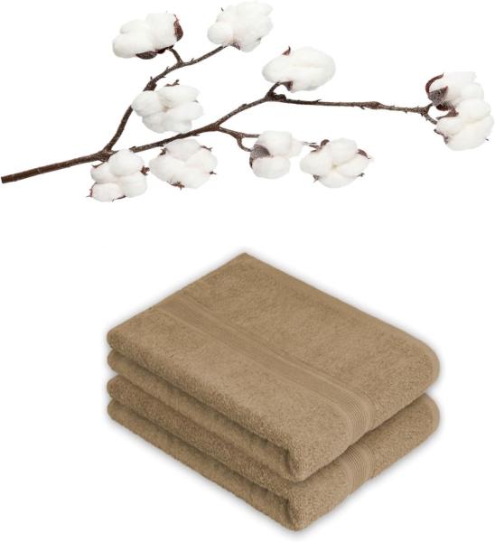 Handtuch 2er Set 80x200 cm Sand Bild 4