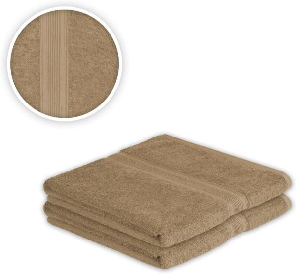 Handtuch 2er Set 80x200 cm Sand Bild 2