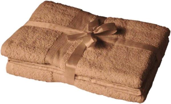 Handtuch 2er Set 80x200 cm Sand Bild 3