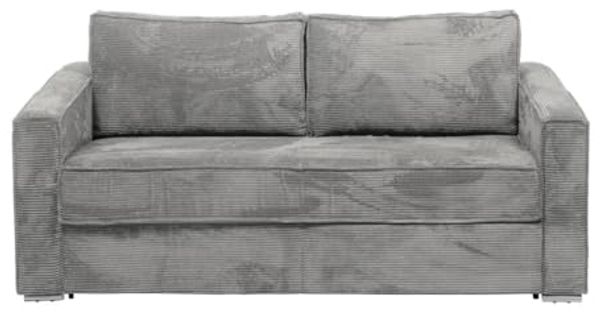 Vente-unique - LORETO Sofa SamtStoff Grau - B 223 cm95 cm x H 90 cm x L 215 cm Bild 5