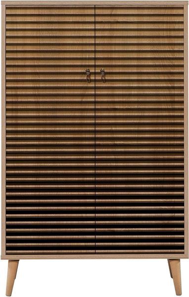Dmora Sideboard Proxima 80 x 36 x 127 cm Braun, 3 Regale, 2 Türen Bild 8