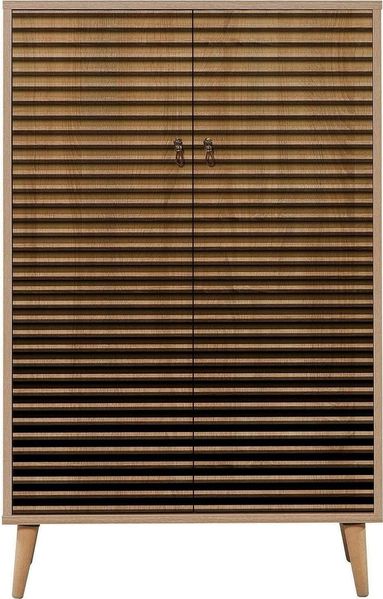 Dmora Sideboard Proxima 80 x 36 x 127 cm Braun, 3 Regale, 2 Türen Bild 7