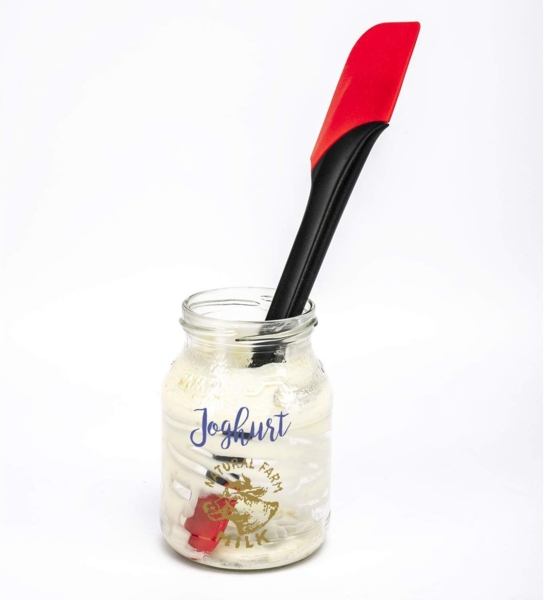 Westmark Koch- und Backset, 4tlg, Quirltopf 1 l, Rührschüssel 3,5 l je mit Deckel, Messkanne 1 l und Teigschaber, Kunststoff/Silikon, Duo, Transparent/Weiß/Rot/Schwarz, 315122E8 Bild 6