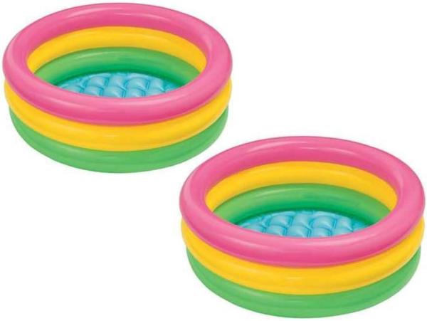 Intex 'Baby Pool Sunset Glow Ø 86cm x 25cm', rund, mehrfarbig