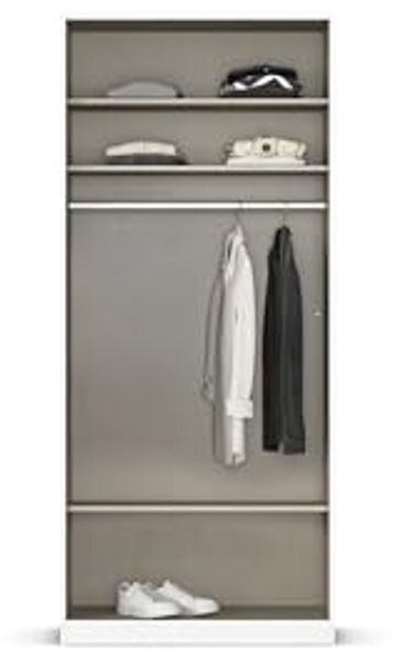 Rauch Möbel Alabama, Kleiderschrank für Schlafzimmer, Kinderzimmer, Wohnzimmer, Garderobe, Flur, 2-türig, mit Zubehör Classic, Farbe Beige/Eiche Artisan. Holz, Breite 91 cm Bild 6