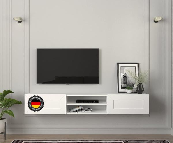 TV Lowboard Hängend Piuma Weiß