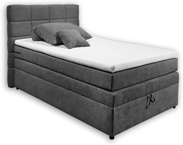 Boxspringbett 'TACOMA 2' Anthrazit 120x200