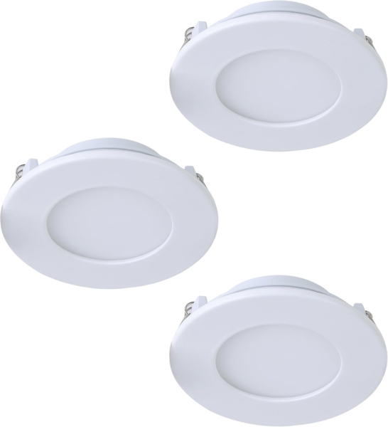 Eglo 900099 LED Einbauleuchte FUEVA-Z weiss H:2. 6cm Ø8. 5cm rund IP20/44 dimmbar 2700-6500K mit Connect-Z Funktion