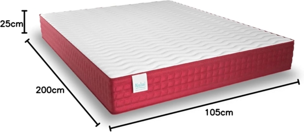 Nalui Wendbare viskoelastische Matratze mit Höhe: ± 26 cm, Schaumstoff, 67x190 cm Bild 2