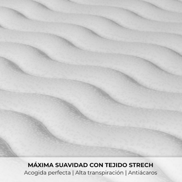 Nalui Wendbare viskoelastische Matratze mit Höhe: ± 26 cm, Schaumstoff, 67x190 cm Bild 6