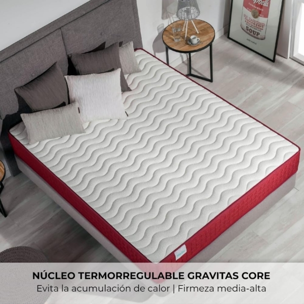 Nalui Wendbare viskoelastische Matratze mit Höhe: ± 26 cm, Schaumstoff, 67x190 cm Bild 3