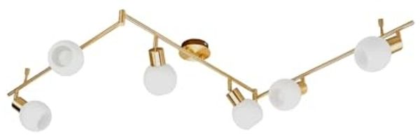 Lindby Deckenleuchten Elaina, Metall, Gold / Messing IP20, 6 x 4 W LED