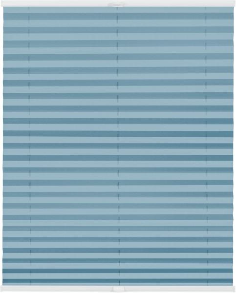 Lichtblick Sonnenschutzsysteme GmbH Plissee Laholm 50 cm x 130 cm (BxL) Hellblau Tageslicht - Blickdicht; einfache Installation mit Klemmträgern; verspannt