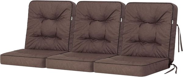 Bjird Bankauflage Venus 50 cm, 60 cm, 100 cm, 120 cm, 150 cm, 180 cm, (3 St), für Gartenbank und Hollywoodschaukel