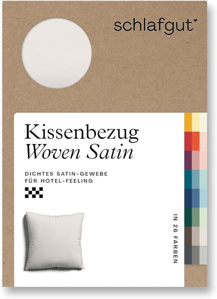 Schlafgut Woven Satin Bettwäsche | Kissenbezug einzeln 40x40 cm | sand-light