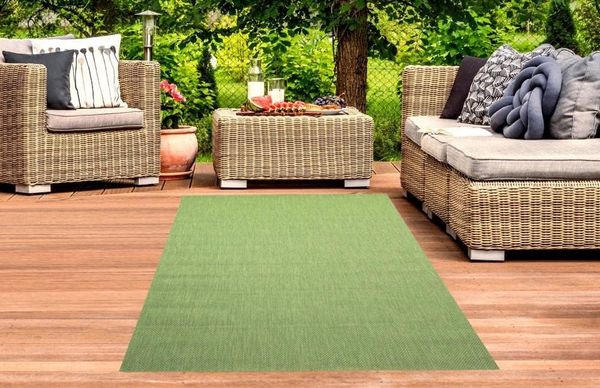 Carpetia Outdoorteppich zeitlos, rechteckig, Höhe: 5 mm, pflegeleicht, wetterbeständig, für Innen- und Außenbereich geeignet