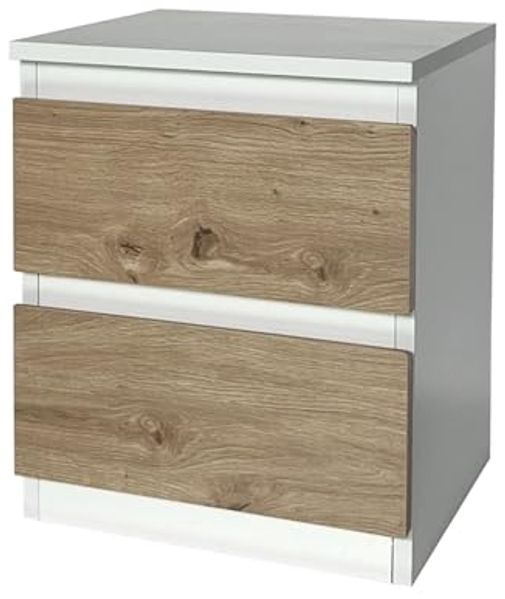 HTI-Living Nachtkommode Nachtkommode 2 grifflose Schubladen (Stück, 1 St, 1 Nachtkommode), Nachtschrank Nachttisch