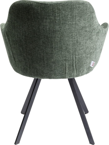 Kare Design Drehstuhl Lady Loco Coco, Grün, Esszimmerstuhl, Drehstuhl mit Armlehnen, drehbar, 83 x 62 x 57 cm (H/B/T) Bild 5