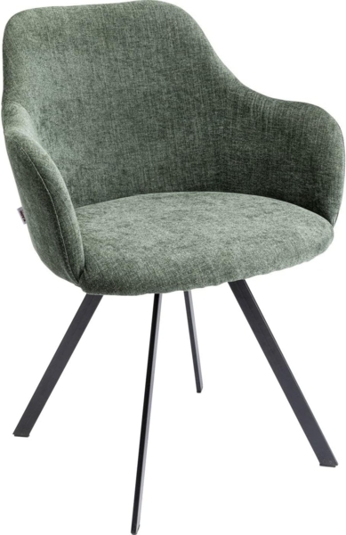 Kare Design Drehstuhl Lady Loco Coco, Grün, Esszimmerstuhl, Drehstuhl mit Armlehnen, drehbar, 83 x 62 x 57 cm (H/B/T) Bild 6