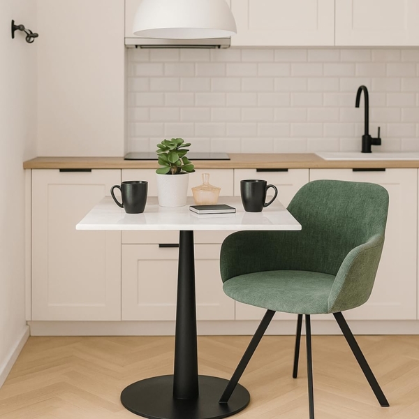 Kare Design Drehstuhl Lady Loco Coco, Grün, Esszimmerstuhl, Drehstuhl mit Armlehnen, drehbar, 83 x 62 x 57 cm (H/B/T) Bild 2