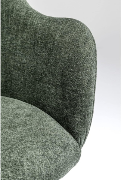 Kare Design Drehstuhl Lady Loco Coco, Grün, Esszimmerstuhl, Drehstuhl mit Armlehnen, drehbar, 83 x 62 x 57 cm (H/B/T) Bild 4