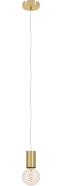 Eglo 900799 Hängeleuchte POZUETA 1 Stahl messing-gebürstet E27 1X40W H:110cm Ø6. 5cm dimmbar