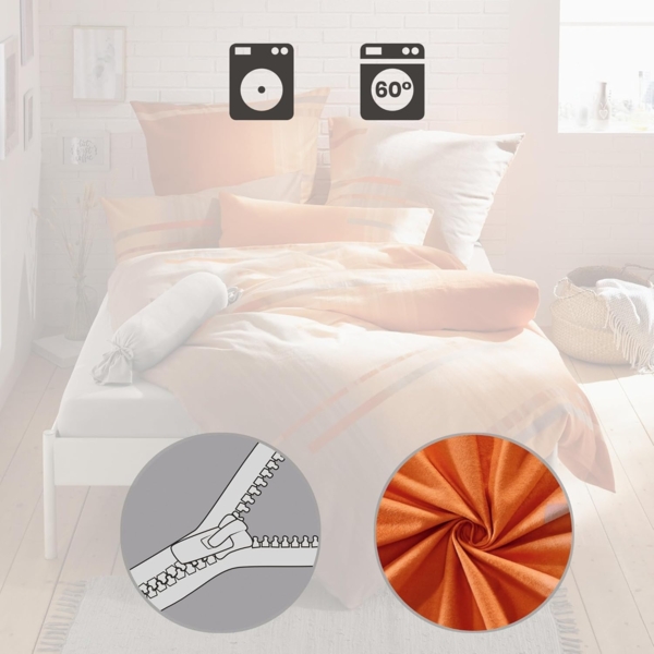 Erwin Müller Bettwäsche Bettwäsche, Biber, 2 teilig, Flanell Streifen Bild 5