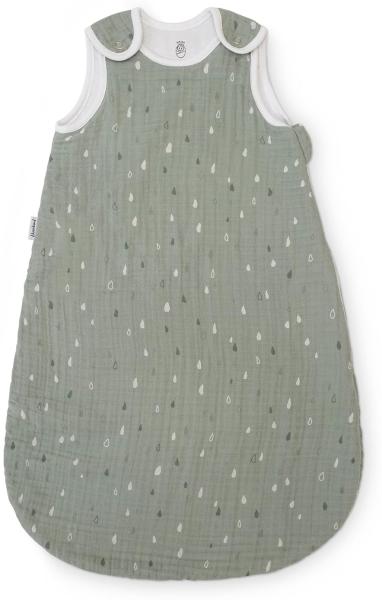 Ehrenkind® Baby Sommerschlafsack Rund | Musselin | Sommer Schlafsack Gr. 86/92 Jade Tropfen | Schlafsack Baby, Baby Schlafsack