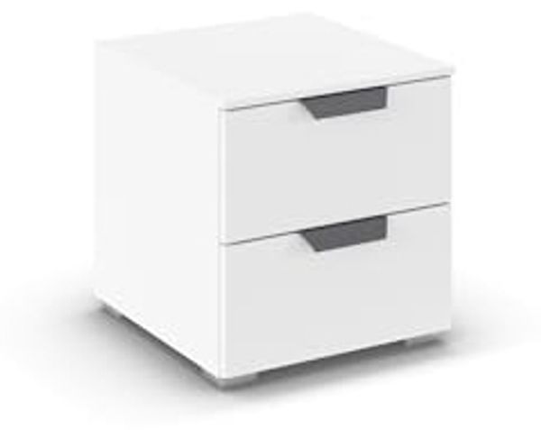 rauch Aditio Box, Nachttisch, 2 Schubladen, mit Softclose-Funktion, Farbe Weiß, BxHxT 40x42x42cm