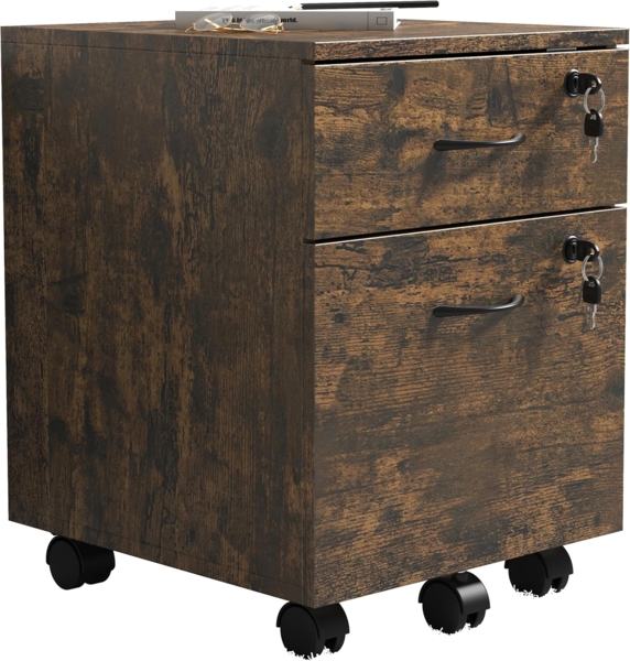 VCM Rollcontainer Baula 920379 Eiche Vintage H. 55 x B. 40 x T. 44 cm