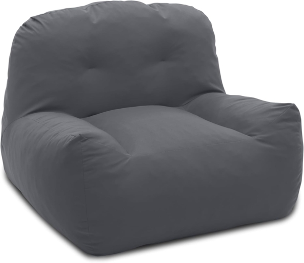 DOMO. collection Outdoor Sessel Norderney, Gartensessel, Outdoorsofa, Gartenmöbel, Polstersessel wetterfest, 114 x 105 x 78 cm (BxTxH), dunkelgrau Bild 5