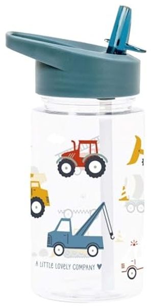 A Little Lovely Company Trinkflasche Trinkflasche 450ml mit Trinkhalm Wasserflasche Kinderflasche Bild 5