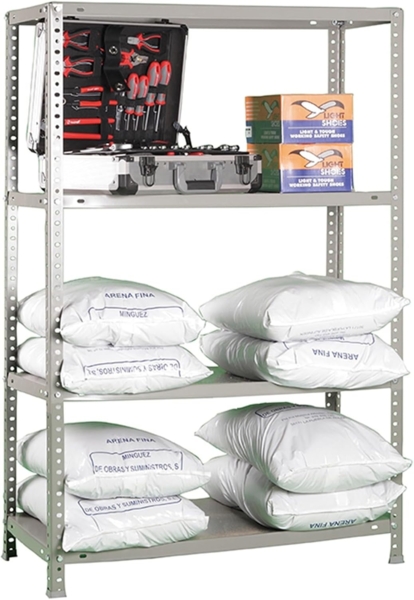 Simonrack Schwerlastregal, Lagerregal, 150 x 80 x 40 Metallregal, Kellerregal, Biegestelle 100 kg, 4 Fachböden, Grau - Comfort Bild 8