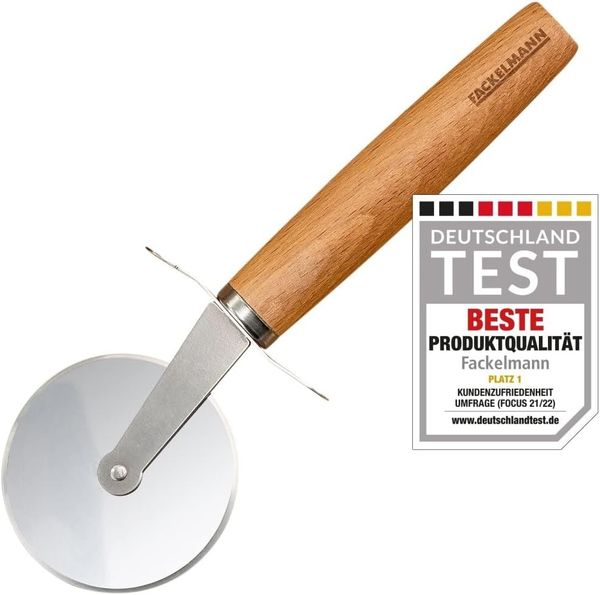 FACKELMANN Pizzaschneider Pizza Cutter, Teigrad, Flammkuchen Schneider