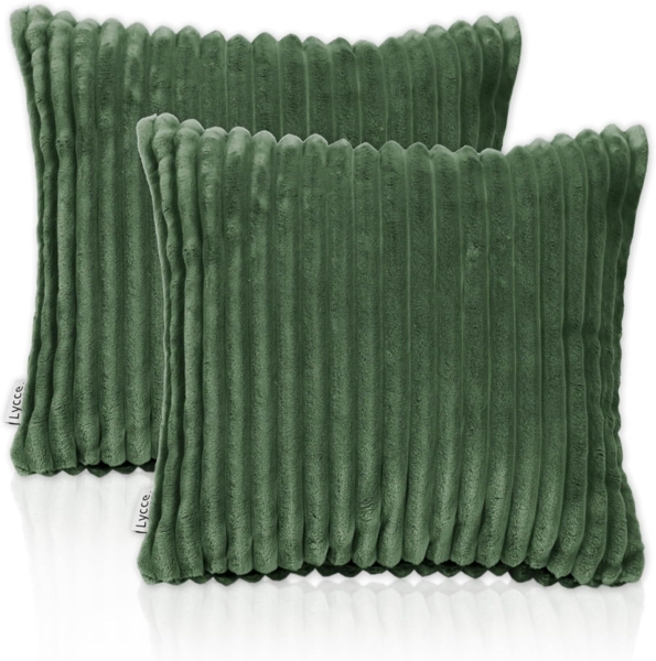 Lycce Dekokissen Kissenbezug Deluxe aus extra breitem, flauschigem Cordstoff 50x50cm Bild 8