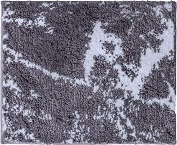 Ridder Badematte Marmor grau, Höhe 55 mm, 100% Polyester-Microfaser