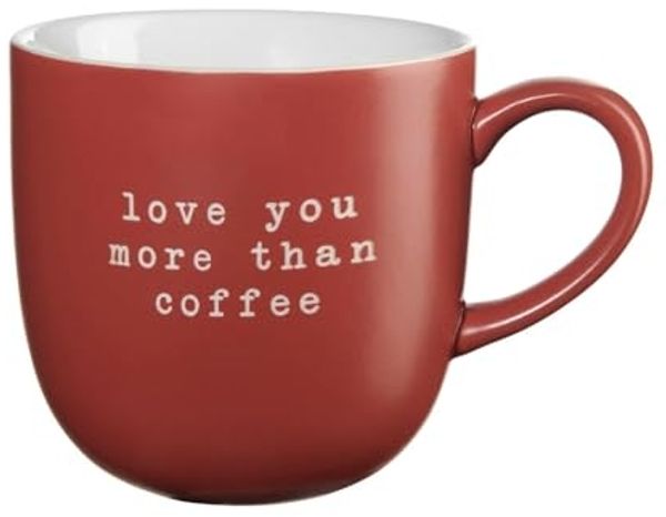 ASA Selection Henkelbecher, Love You More Than Coffee Hey!, L. 92mm, B. 92mm, H. 95mm