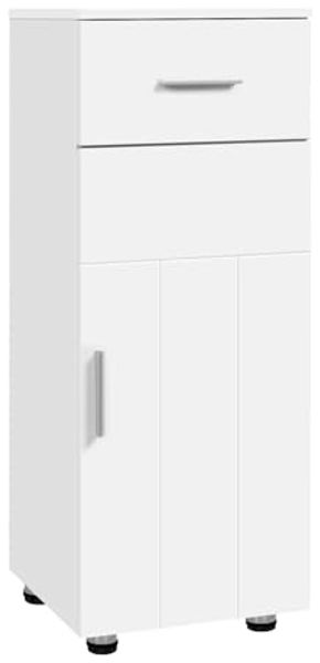 EUGAD Hochschrank (1-St) Badezimmerschrank 1 Schublade, 30 x 80 x 30 cm, weiß