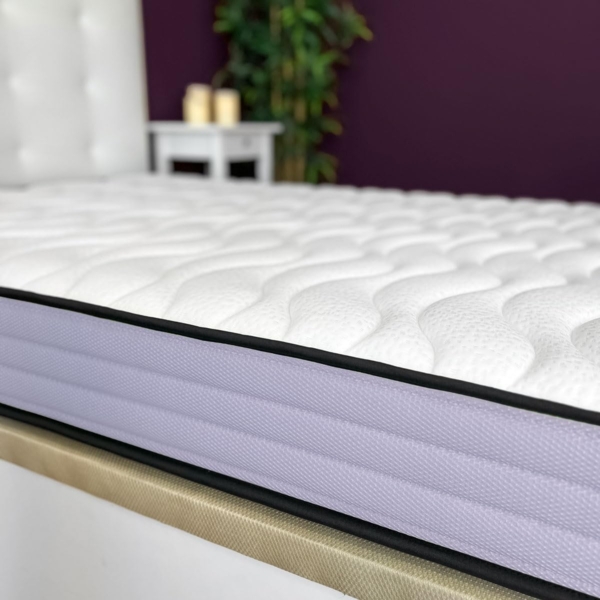 amuéblate online Viskoelastische Matratze, Violett, wendbar, 120x200 cm, optimale Festigkeit und Komfort, milbendicht, antibakteriell und hypoallergen Bild 4