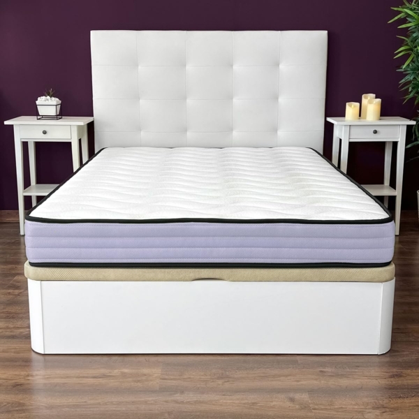 amuéblate online Viskoelastische Matratze, Violett, wendbar, 120x200 cm, optimale Festigkeit und Komfort, milbendicht, antibakteriell und hypoallergen Bild 5