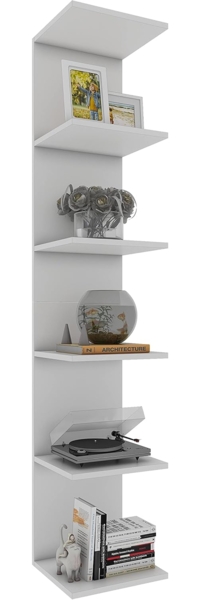 VCM Wandregal Lazas 918415 Weiß H. 180 x B. 35 x T. 30 cm