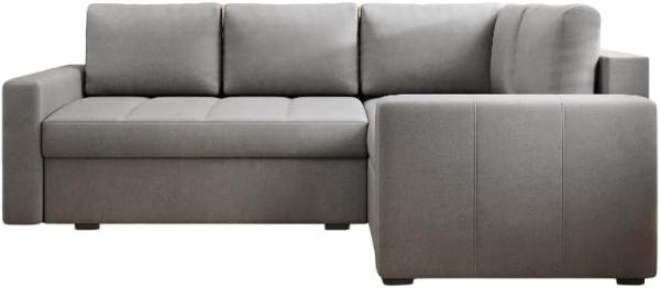 Designer Sofa Cortino mit Schlaffunktion und Stauraum Samt Hellgrau Rechts