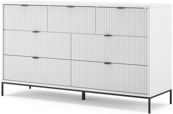 Vicco Sideboard Eliza Weiß 140 x 81 cm mit 7 Schubladen