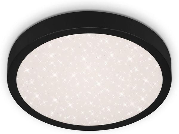 Di-Ka LED Deckenleuchte Runa schwarz mit Sternencover Metallrahmen schwarz